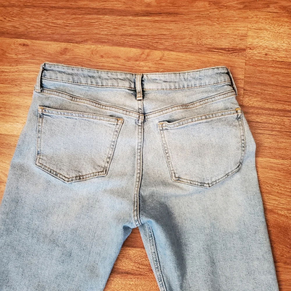 Denim&Co Cropped Jeans Size 4 Button Fly